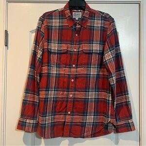 Lucky Brand Saturday Stretch Soft Button Down Shirt Red Plaid Men’s M